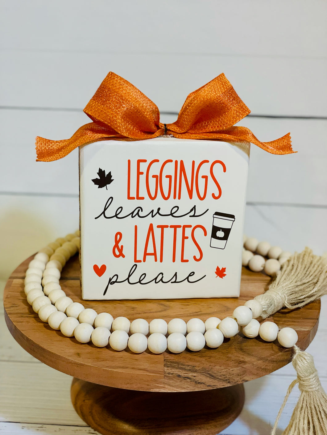 Leggings, Leaves & Lattes Block
