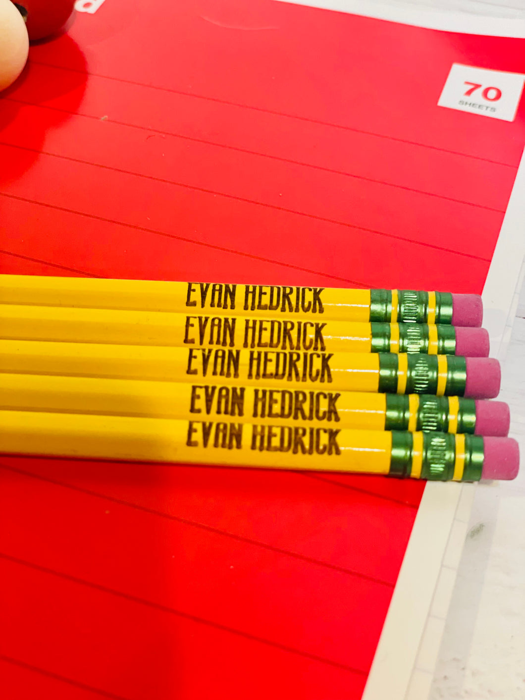 Set of 6 Engraved Pencils