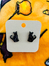Load image into Gallery viewer, Sitting Black Cat Earrings
